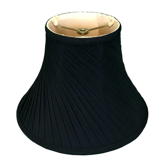 Royal Designs 12" Twisted Pleat Lamp Shade Black with Gold Lining