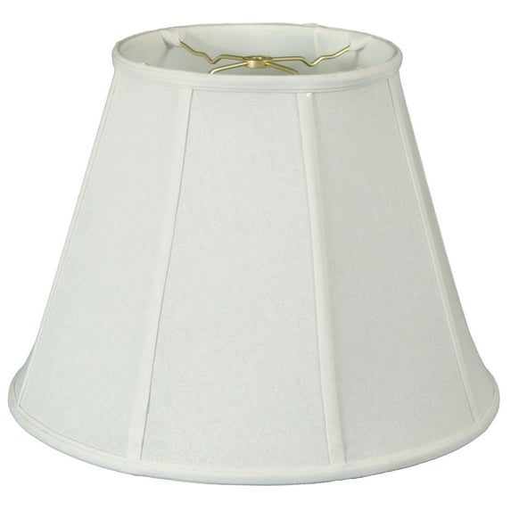 Royal Designs 12 inch Deep Empire Lamp Shade, Linen White Fabric