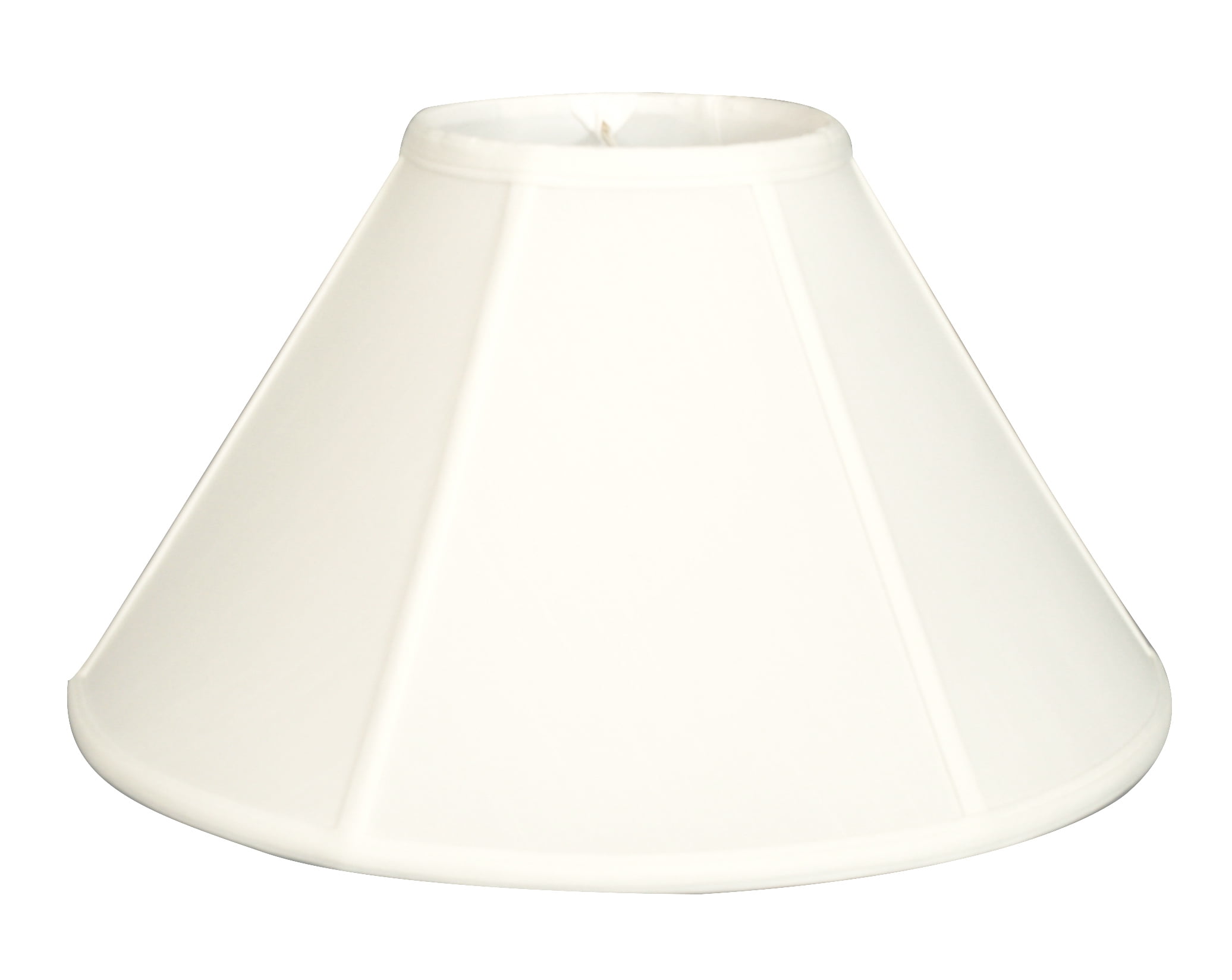 White Silk Empire Lamp Shade with Brass Finish, 14"
