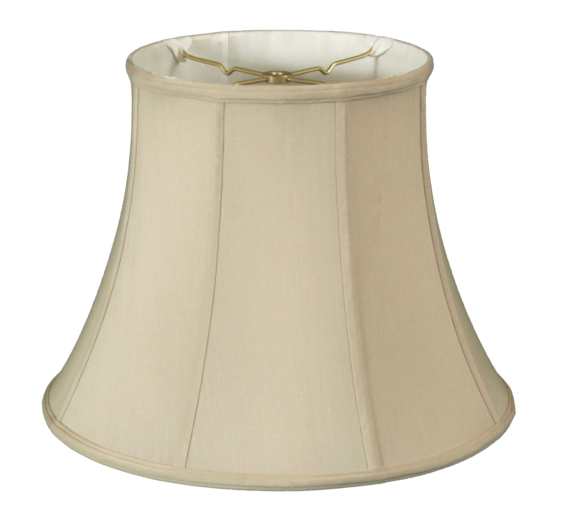 Beige Hand-Tailored Shantung Bell Lamp Shade, 14"