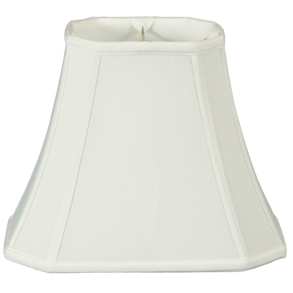 Royal Designs 14" Rectangle Cut Corner Lamp Shade White