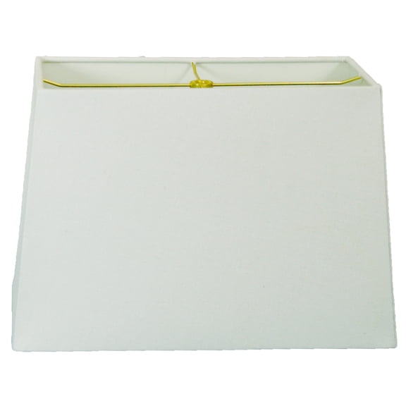 Royal Designs 14" Rectangle Hard Back Lamp Shade Linen White