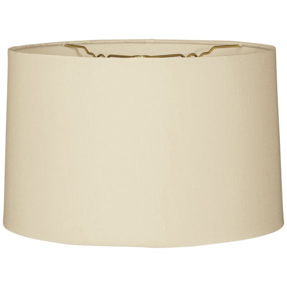 Royal Designs 14" Shallow Drum Hardback Lamp Shade Beige