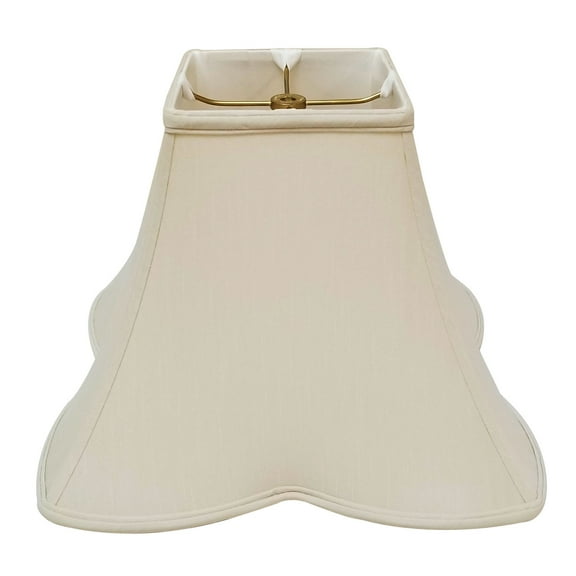 Royal Designs 14" Sharp Corner Fancy Square Lamp Shade Beige