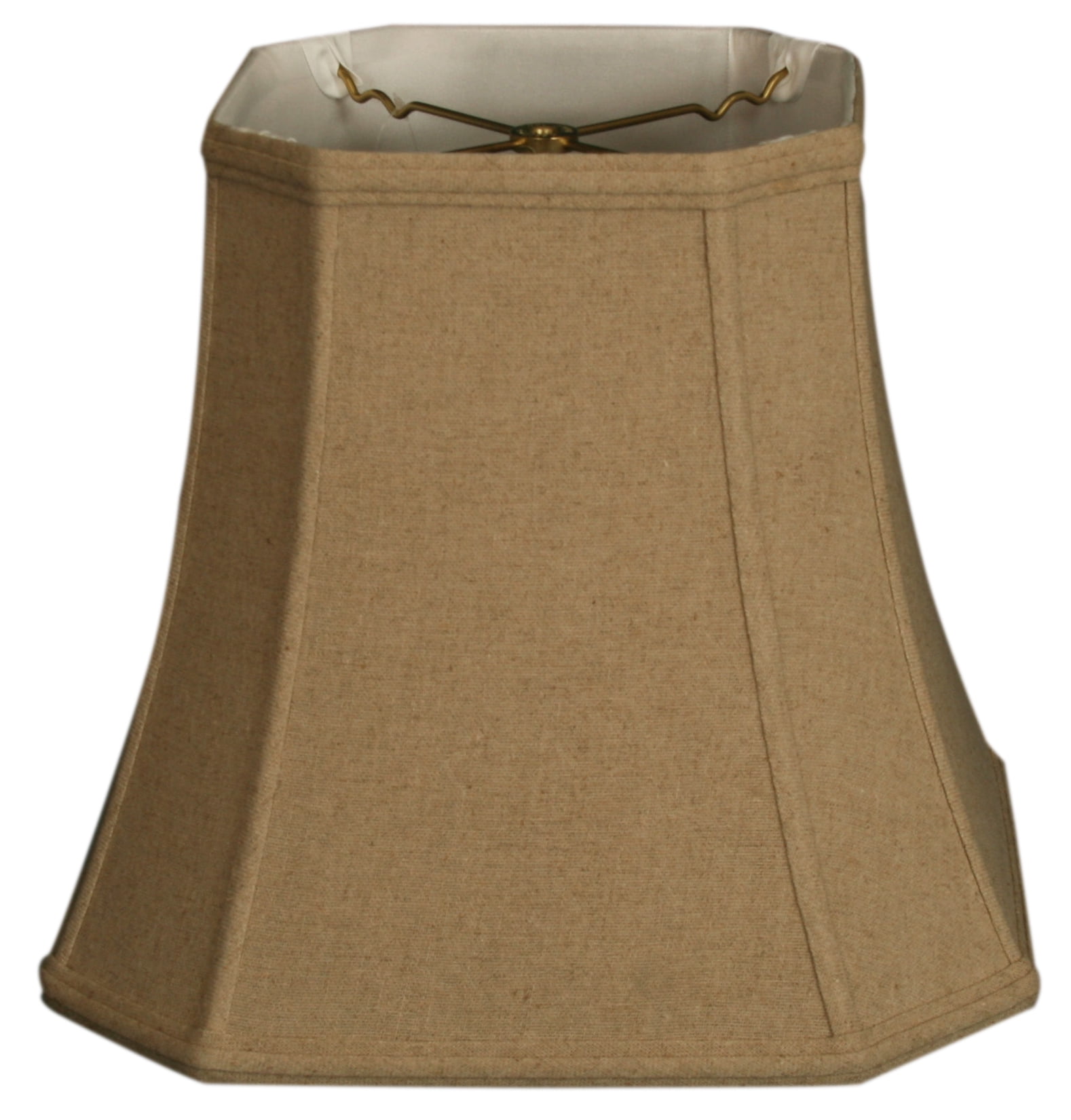 Royal Designs 15" Square Cut Corner Lamp Shade Linen Cream