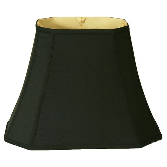 Royal Designs 16" Rectangle Cut Corner Lamp Shade Black