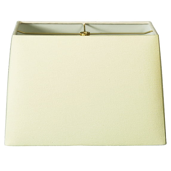 Royal Designs 16" Rectangle Hard Back Lamp Shade Linen Eggshell