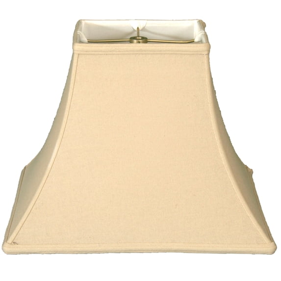 Royal Designs 16" Square Bell Lamp Shade Linen Beige