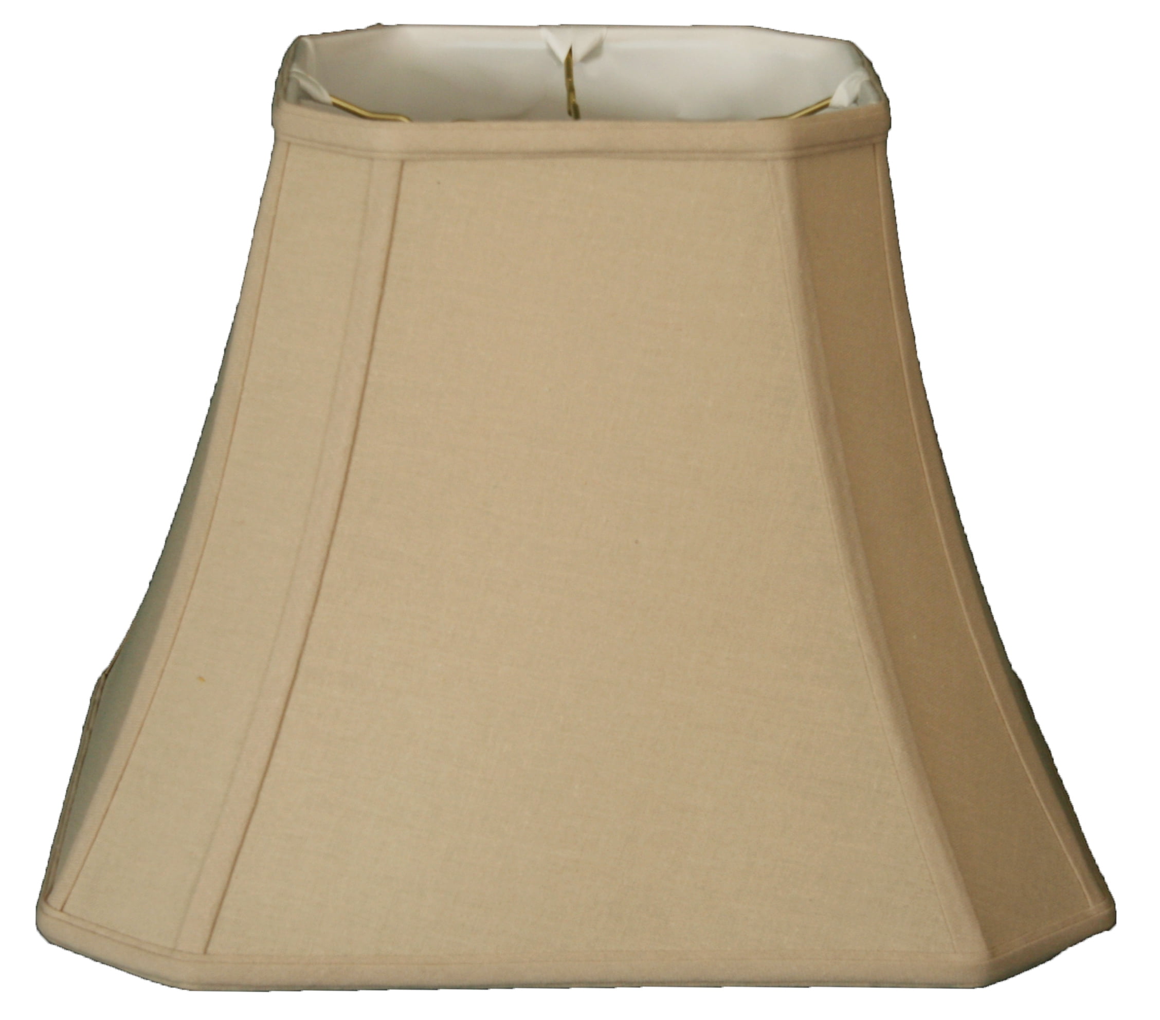 Royal Designs 16" Square Cut Corner Bell Lamp Shade Linen Beige