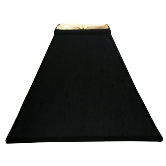 Royal Designs 16" Square Sharp Corner Lamp Shade Black
