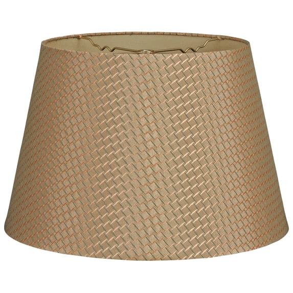 Royal Designs 16" Tapered Shallow Drum Hardback Lamp Shade Green Gold