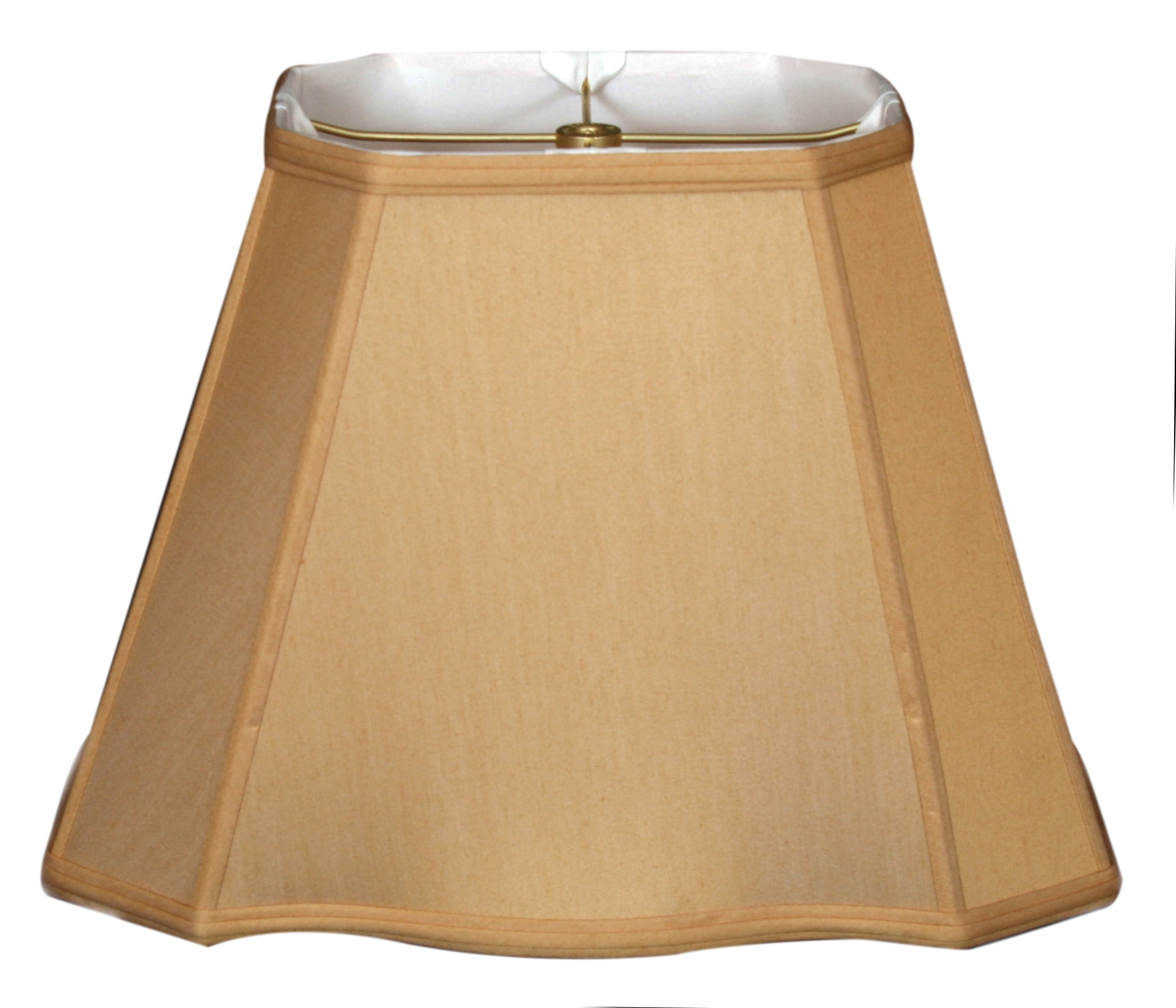 Royal Designs 18" Fancy Bottom Rectangle Lamp Shade Antique Gold