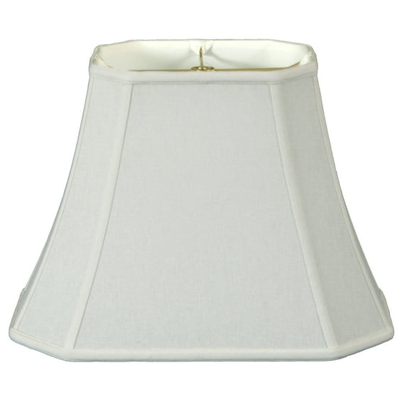 Royal Designs 18" Rectangle Cut Corner Lamp Shade Linen White