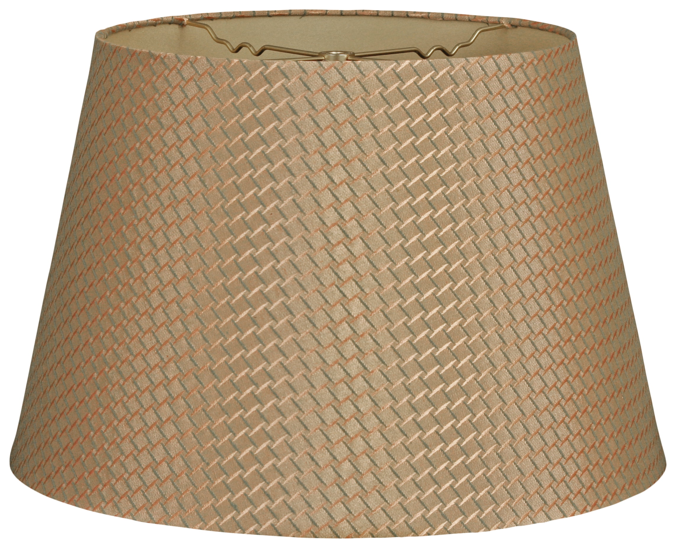 Royal Designs 18" Tapered Shallow Drum Hardback Lamp Shade Green Gold