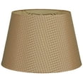 thumbnail image 1 of Royal Designs 18" Tapered Shallow Drum Hardback Lamp Shade Green Gold, 1 of 2