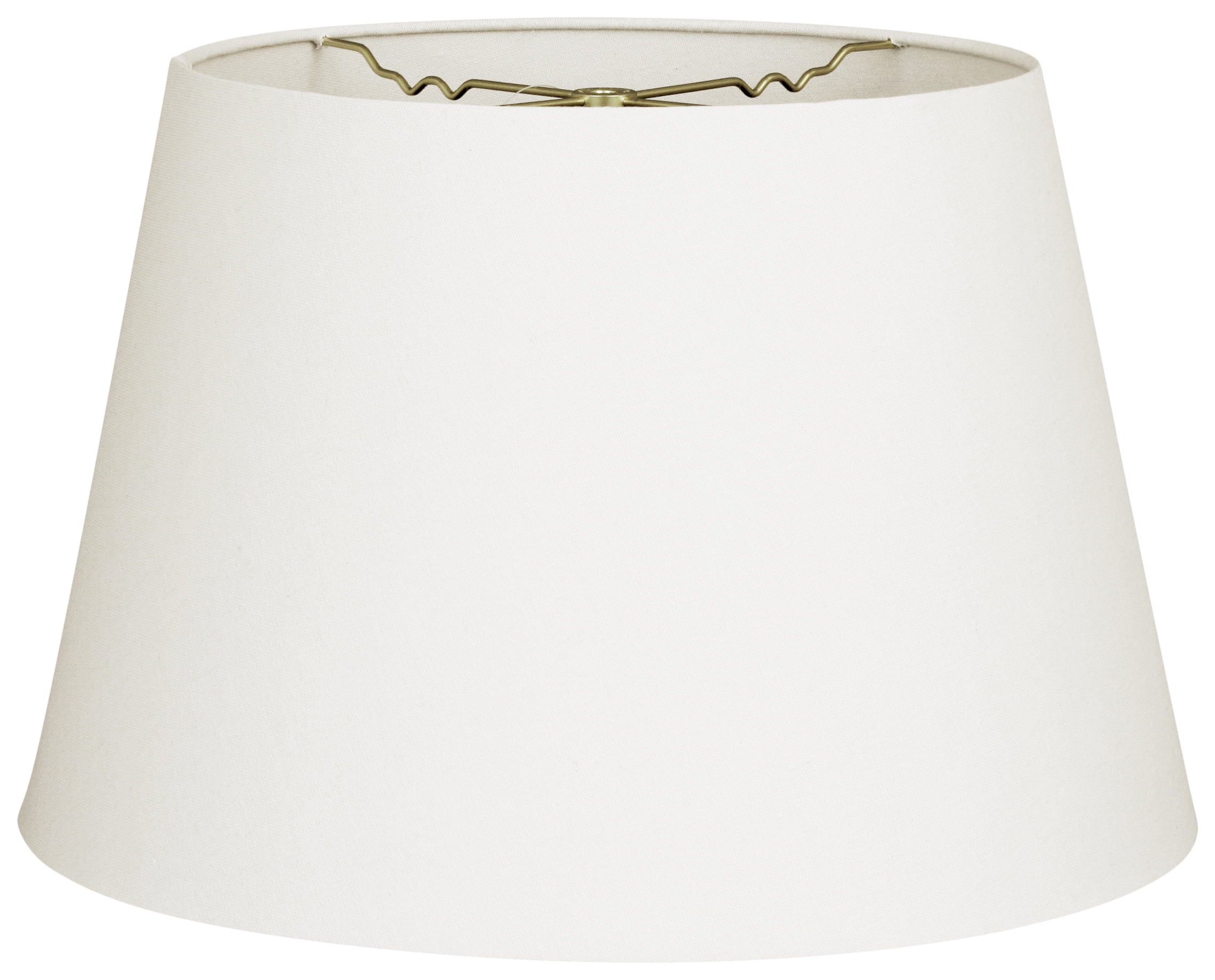 Royal Designs 18" Tapered Shallow Drum Hardback Lamp Shade Linen White