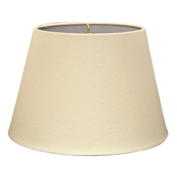 Royal Designs 20" Tapered Shallow Drum Hardback Lamp Shade Linen White