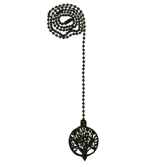 Royal Designs 24 Inch Adjustable Ceiling Fan Pull Chain Extension with Abundant Tree Ornament, Oil Rubbed Bronze