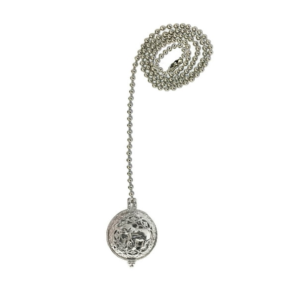 Royal Designs 24 Inch Adjustable Ceiling Fan Pull Chain Extension with Baby Elephant Ornament, Chrome