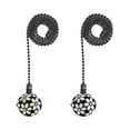 thumbnail image 1 of Royal Designs 24 Inch Adjustable Ceiling Fan Pull Chain Extension with Glamorous Daisies Ornament, White, Set of 2, 1 of 8