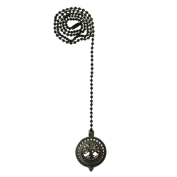 Royal Designs 24 Inch Adjustable Ceiling Fan Pull Chain Extension with Tree of Life Ornament, Oil Rubbed Bronze