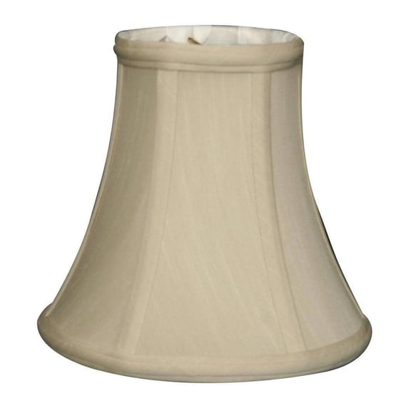 Royal Designs 7" True Bell Lamp Shade Beige with Round Clip