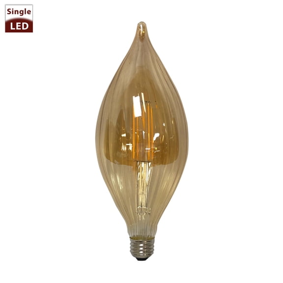 Royal Designs American Football Shaped Decorative Clear Indoor or Outdoor Vintage Edison E26 Medium Base Dimmable LED Light Bulb