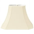 thumbnail image 1 of Royal Designs  Beige Silk Rectangular Cut-corners Bell Lampshade, 1 of 2