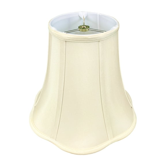 Royal Designs Bottom Scalloped Bell Lamp Shade in Beige, 7" x 14" x 11.5"