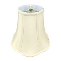 Royal Designs Bottom Scalloped Bell Lamp Shade in Eggshell, 5" x 10" x 8.25"
