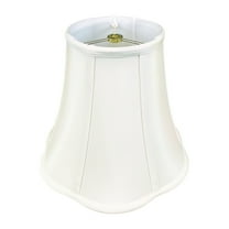 Royal Designs Bottom Scalloped Bell Lamp Shade in White, 7" x 14" x 11.5"