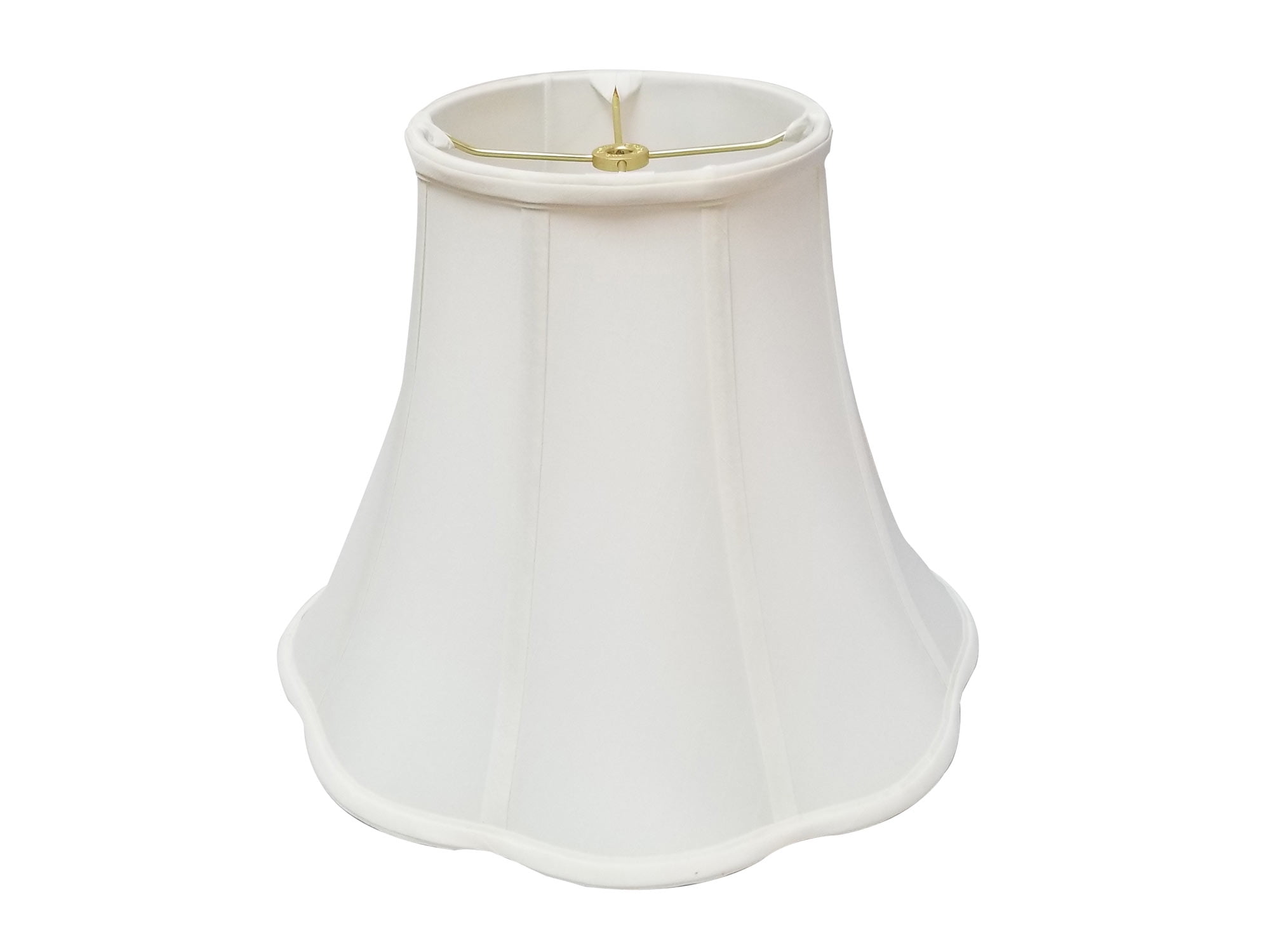 Royal Designs Bottom Scalloped Bell Wall Lamp Shade in White, 5 x 13 x 8.75