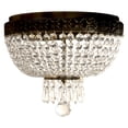 thumbnail image 1 of Royal Designs Clear K9 Quality Elegant Oil Rubbed Bronze Round Crystal Ceiling Flush Mount-2 Lights, 1 of 4