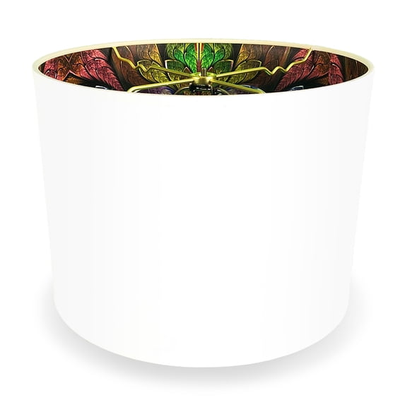 Royal Designs Custom Reversible Hardback Shade,Purple Flower