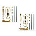 thumbnail image 1 of Royal Designs DIY Lamp Making Kit - Make, Refurbish, and Repair – includes 3-Way Socket, 8" Harp, 8 ft long lamp cord & all required electrical hardware - Polished Brass - Set of 2, 1 of 6