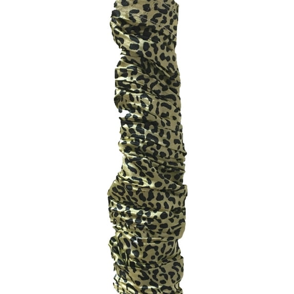 Royal Designs Fabric Cord and Chain cover with Touch Fastener - ideal for covering chandelier chains, wires and cables, Easy to Use, Leopard Black