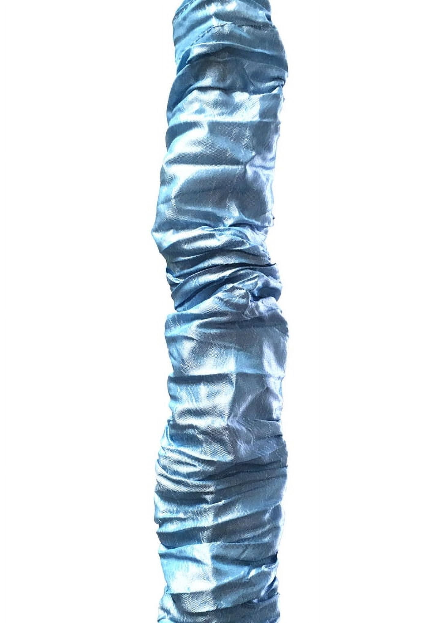 Royal Designs Fabric Cord and Chain cover with Touch Fastener - ideal for covering chandelier chains, wires and cables, Easy to Use, Sky Blue
