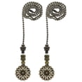thumbnail image 1 of Royal Designs Fan Pull Chain with Sun Scalloped Filigree Finial – Antique Brass – Set of 2, 1 of 3