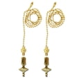 thumbnail image 1 of Royal Designs Fan Pull Chain with Umbrella Finial – Polished Brass – Set of 2, 1 of 3