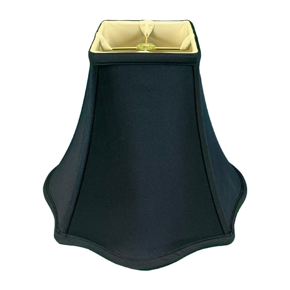 Royal Designs Fancy Square Bell Basic Lamp Shade, Black, 4" x 10" x 8.5"