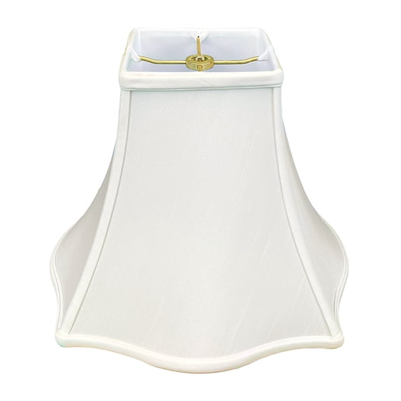 Royal Designs Fancy Square Bell Lamp Shade - White - 6 x 14 x 11.5