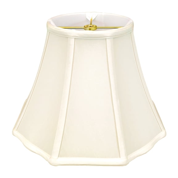 Royal Designs Flare Bottom Corner Scalloped Basic Lamp Shade, Eggshell Finish