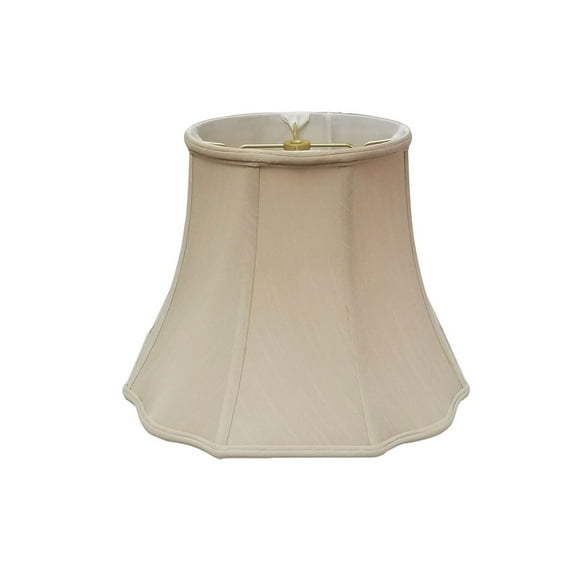 Royal Designs Flare Bottom Outside Corner Scallop Lamp Shade, Beige, 11" x 20" x 14"