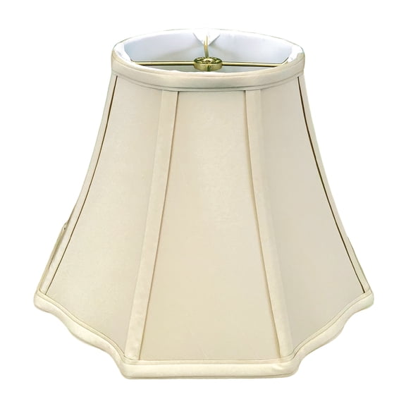 Royal Designs Flare Bottom Outside Corner Scalloped Basic Lamp Shade, Beige, 9" x 16" x 12"