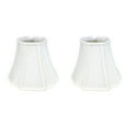 thumbnail image 1 of Royal Designs Flare Bottom Outside Corner Scalloped Basic Lamp Shade, White, 8" x 14" x 11", Set of 2, 1 of 2