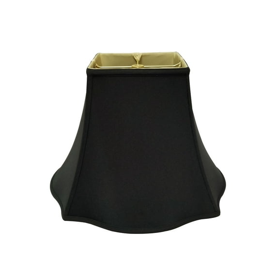Royal Designs Flare Bottom Outside Square Bell Lamp Shade, Black, 7" x 16" x 12.25"