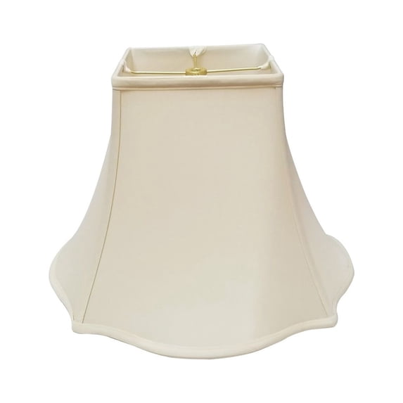 Royal Designs Flare Bottom Outside Square Bell Lamp Shade, Eggshell, 5" x 12" x 9.25"