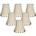 thumbnail image 1 of Royal Designs, Inc. Beaded Bell Clip On Chandelier Shade CS-310B-5WH-6, White, 3 x 5 x 4, Pack of 6, 1 of 6