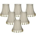 thumbnail image 1 of Royal Designs, Inc. Beaded Bell Clip On Chandelier Shade CS-314B-5GR-6, Gray, 3 x 5 x 4, Pack of 6, 1 of 6