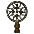 thumbnail image 1 of Royal Designs, Inc. Bird Filigree Design Crystal Embelishments Finial for Lamp Shade, F-5070AB-1, Antique Brass, Single, 1 of 4